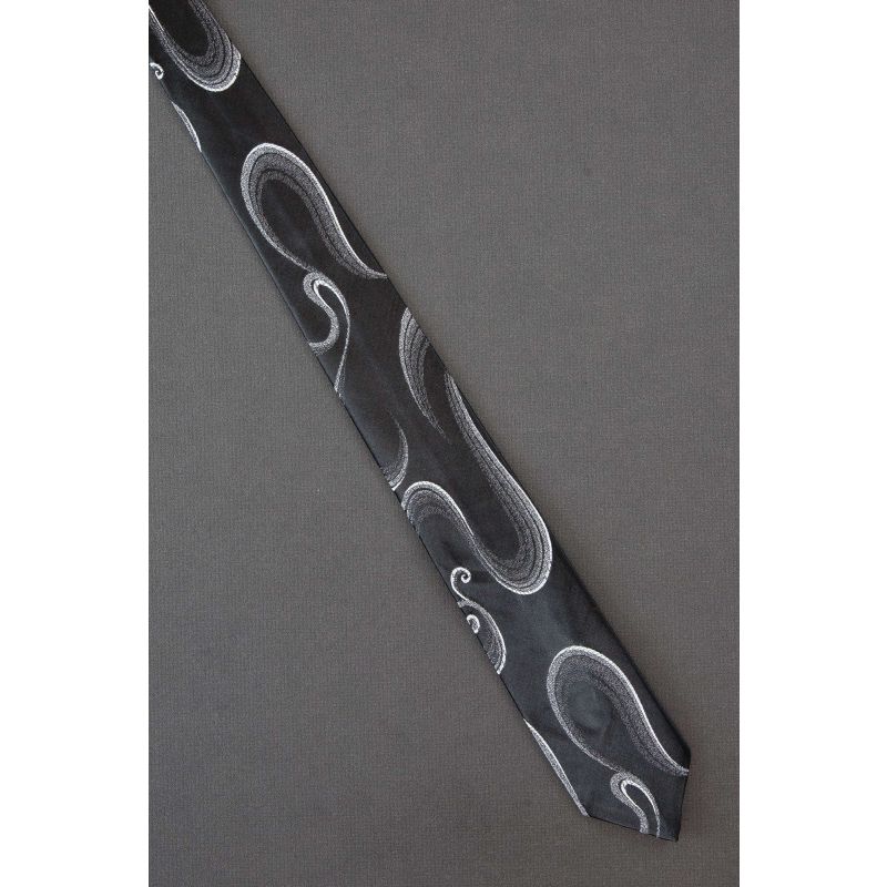 Psychedelic Curves - 80's Skinny Black Tie