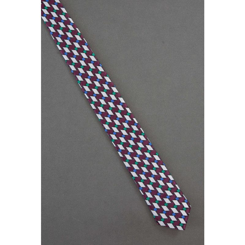 Unique Pattern In Four Colors - 80's Skinny Tie