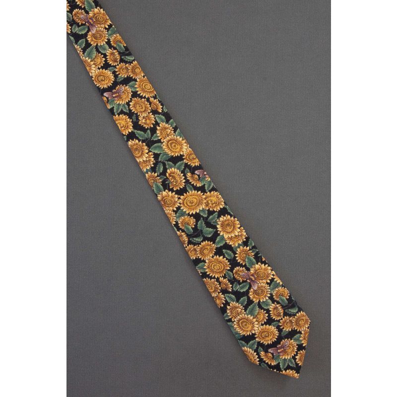 Bees Amid Sunflowers - Kids Black Necktie