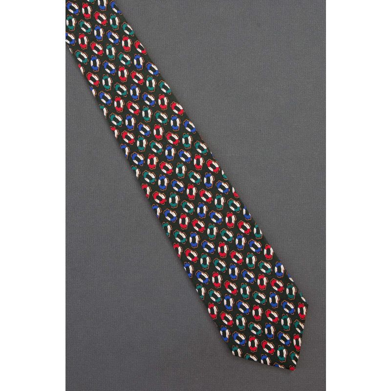 Life Saver or Preserver - Black Silk Gap Necktie