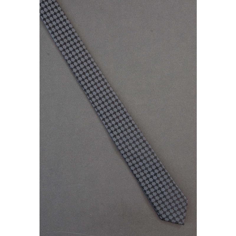 Gray & Black Pattern - Modern Skinny Necktie