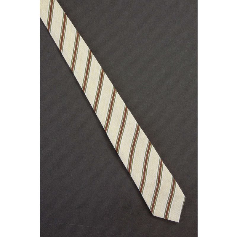 1980's Skinny Vintage - Beige Striped Necktie