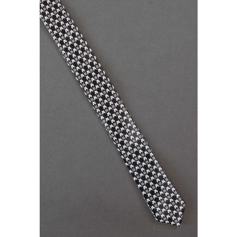 Space Invaders - Skinny Black Tie Geek Necktie