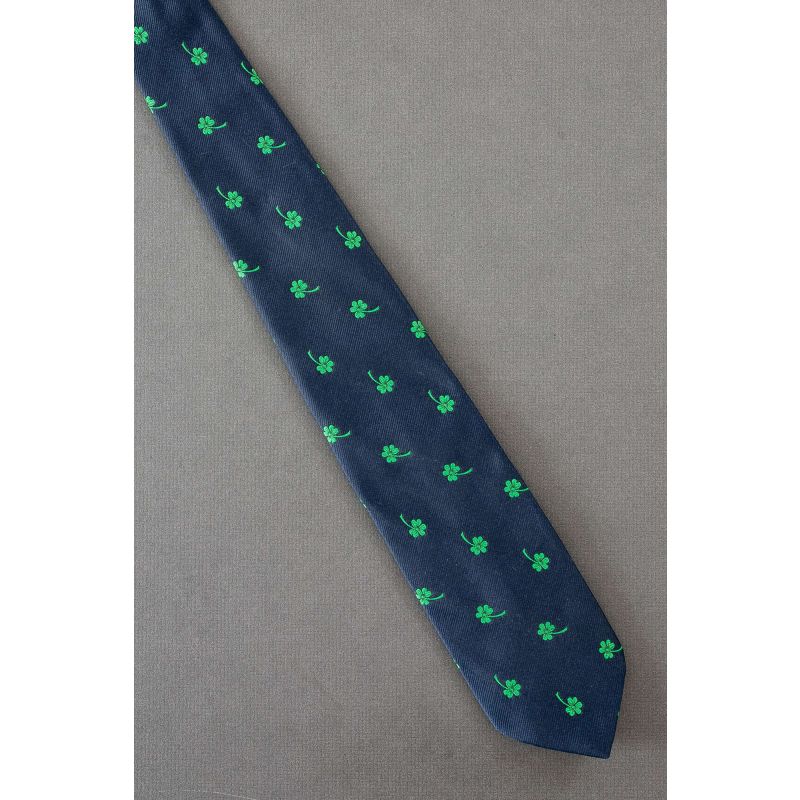 Three Leaf Clovers - 80's Slim Shamrock Necktie