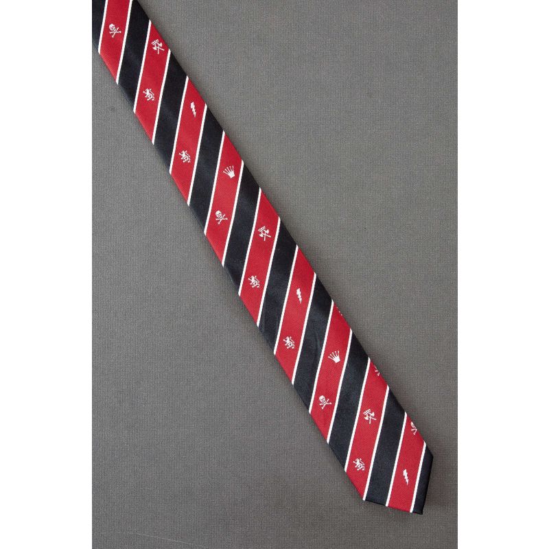 Skull, Lion, Lightning, Ax & Crown - Boys Necktie
