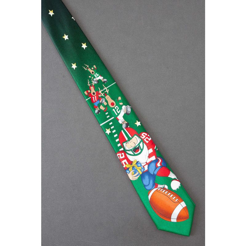 Santa & Reindeer Play Football - Christmas Tie