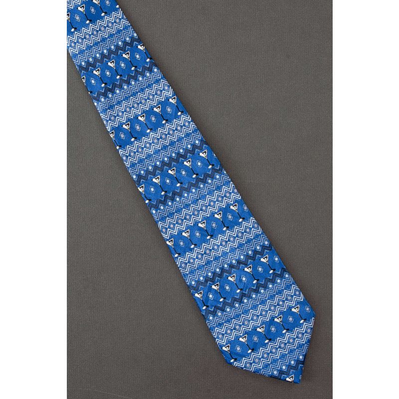 Martini Glasses Amid Diamond Pattern - Tie