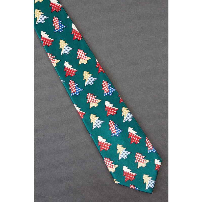 Trees Contain Colorful Patterns - Holiday Necktie
