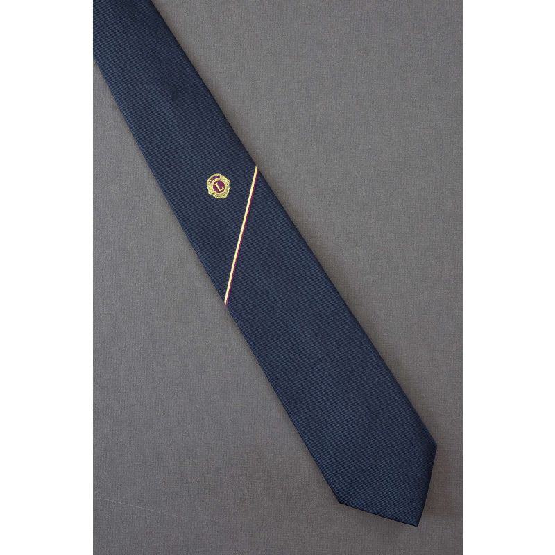 Lions International Logo - Navy Blue Necktie