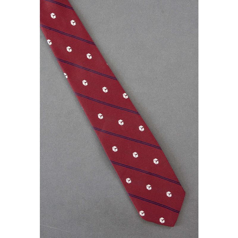 Citizens Bank Cube Logo - 1980's Red Vintage Tie