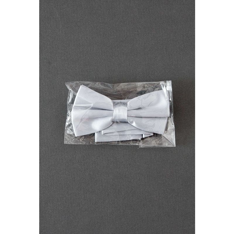 Solid Gray Satin - Pre-Tied Adjustable Bow Tie