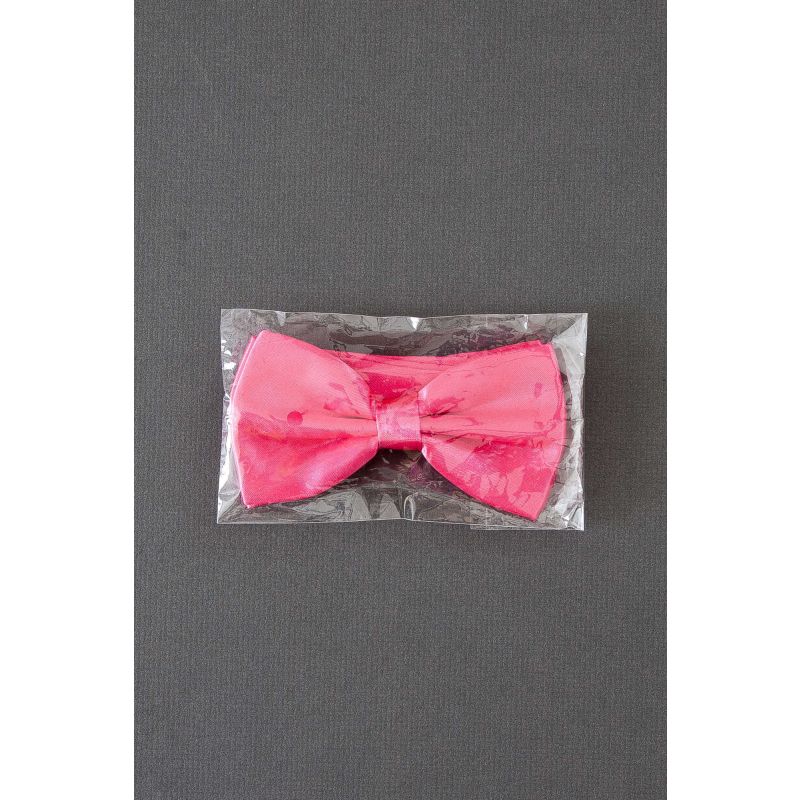 Hot Pink - Pre-Tied Adjustable Satin Bow Tie
