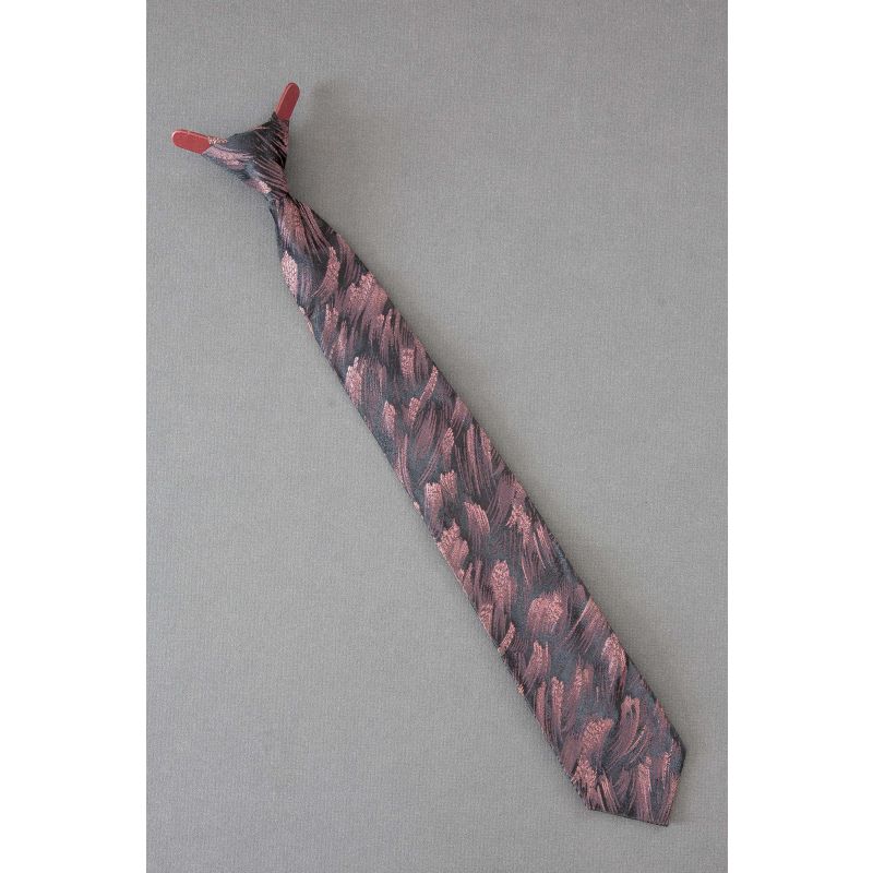 Pink Brush Strokes - 50's Skinny Clip On Neck Tie