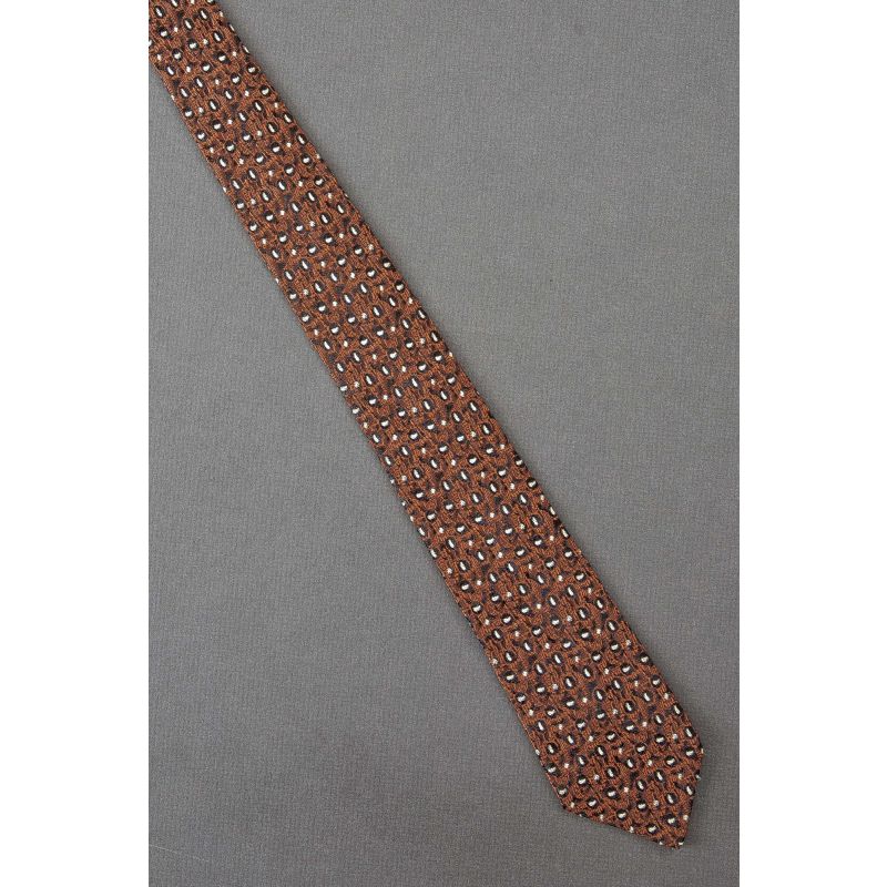 Brown Doodads - 1950's Narrow Vintage Necktie