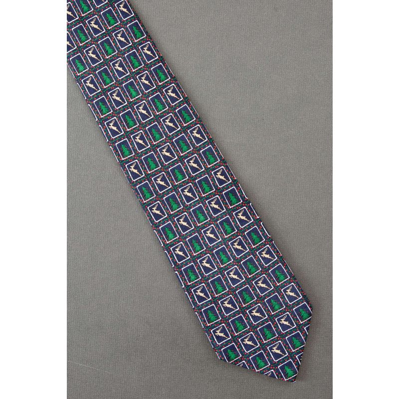 Leaping Reindeer & A Christmas Tree Necktie