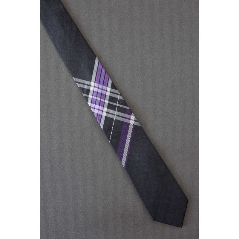 Purple Plaid Interlude - Skinny Ben Sherman Tie