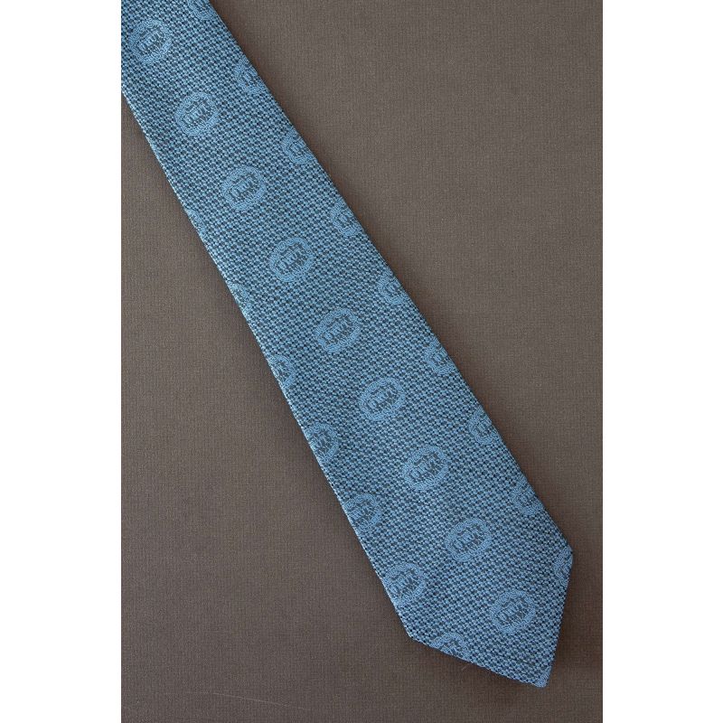 Brut Cologne Logo - 1970's Blue Vintage Tie