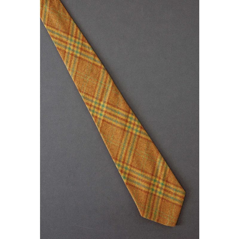 Brown & Green Plaid - 1970's Vintage Necktie