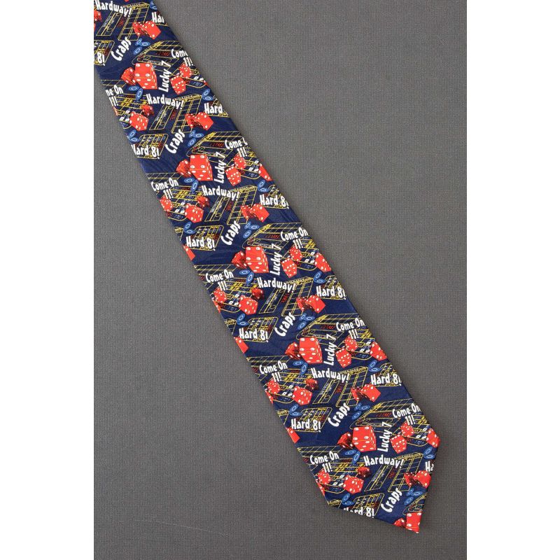 Craps Table & Dice - Casino Gambling Necktie