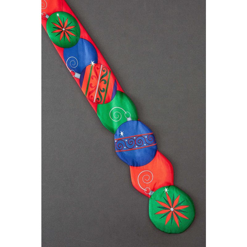 Necktie Shaped Like Christmas Ornaments