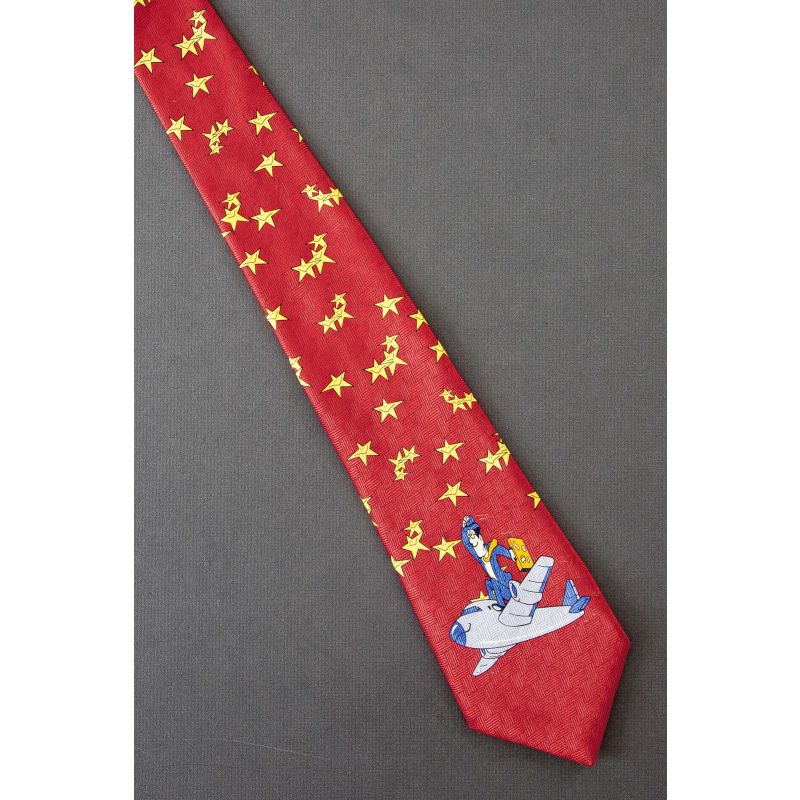 Man Flies On Top Of Airplane - Funny Necktie
