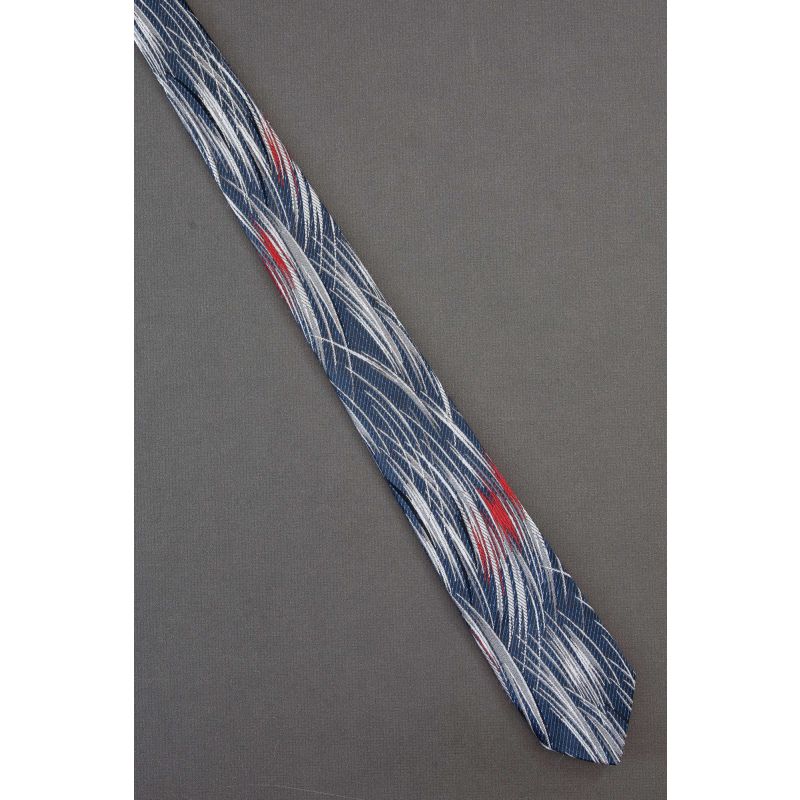 Overlapping Arcs - 80's Thin Patriotic Color Tie