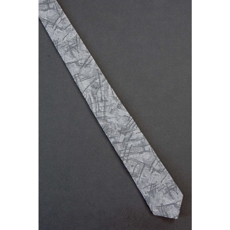 Chicken Scratchings - 80's Skinny Gray Necktie