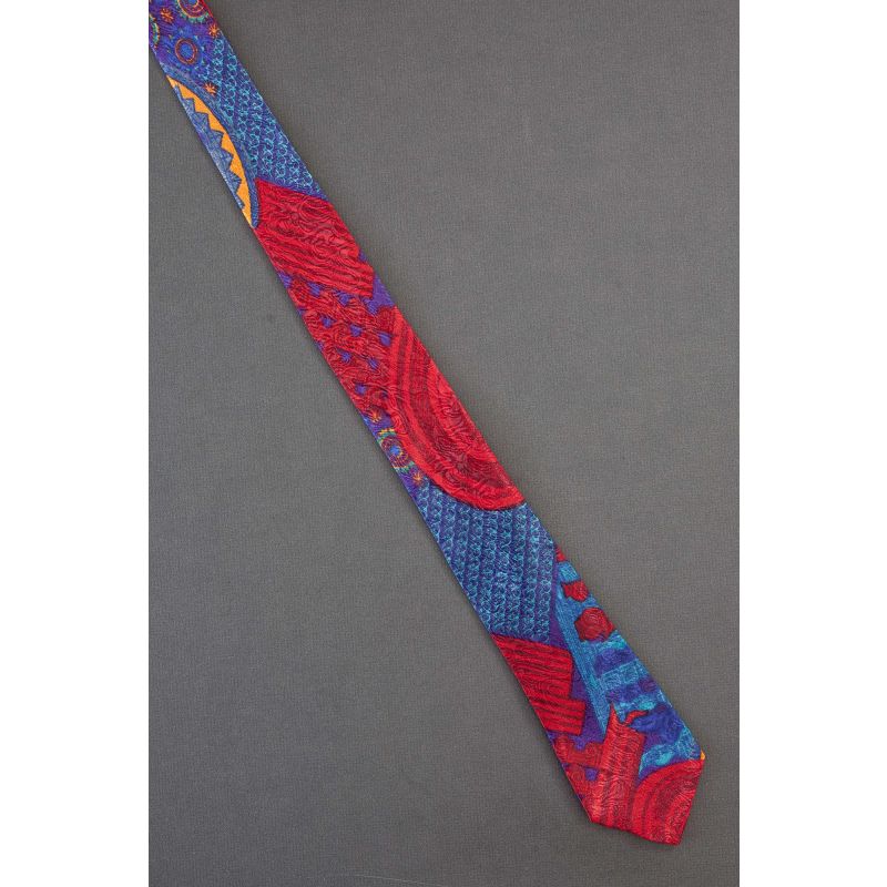 Non-Repeating Design - 80's Narrow Vintage Tie