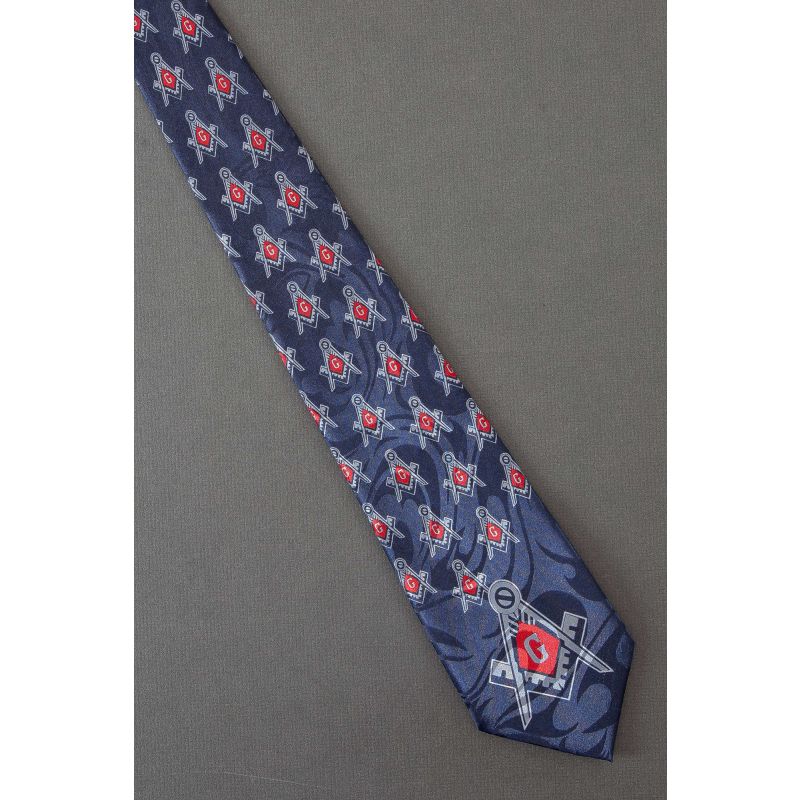 Freemason Masonic Square & Compass Tie