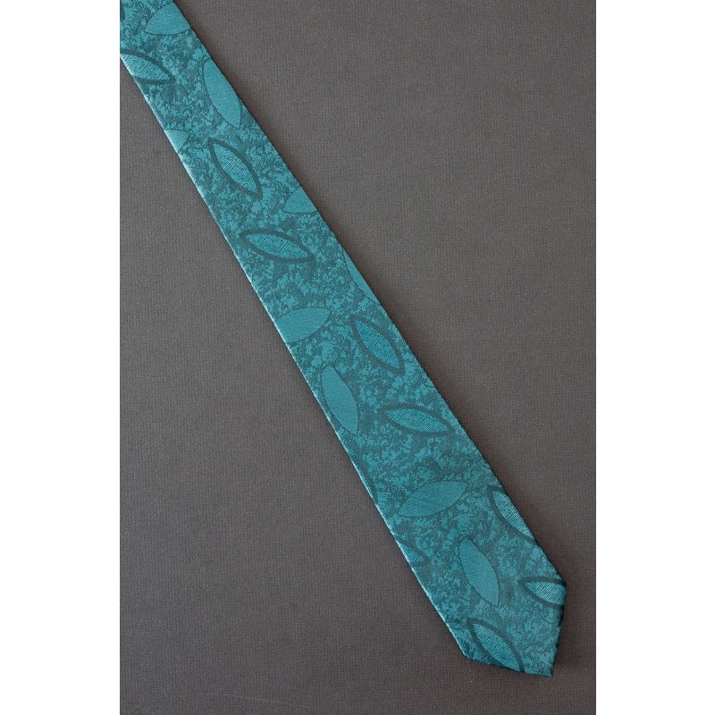 Leaf-Like Shapes - Men's 1980's Vintage Necktie