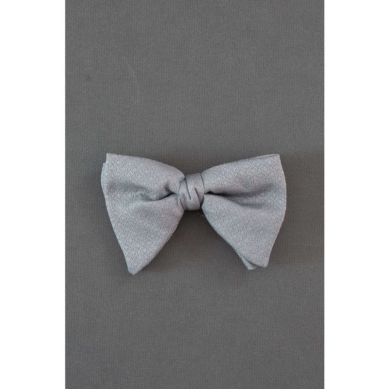 1960's 1970's Vintage Gray Clip-On Bow Tie