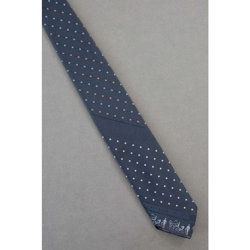 Man on Horse Drawn Carriage - 80's Necktie