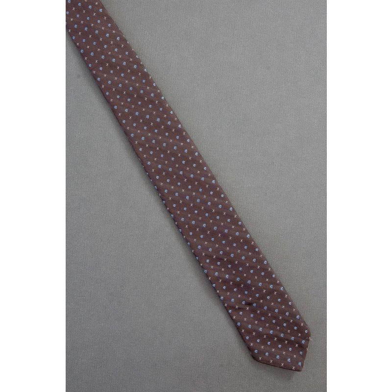 Brown Diamond Pattern - Skinny Oleg Cassini Tie