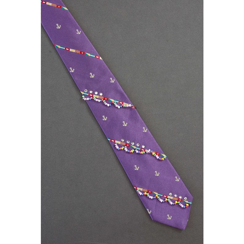 Anchors, Signal Flags & Colorful Beads Necktie