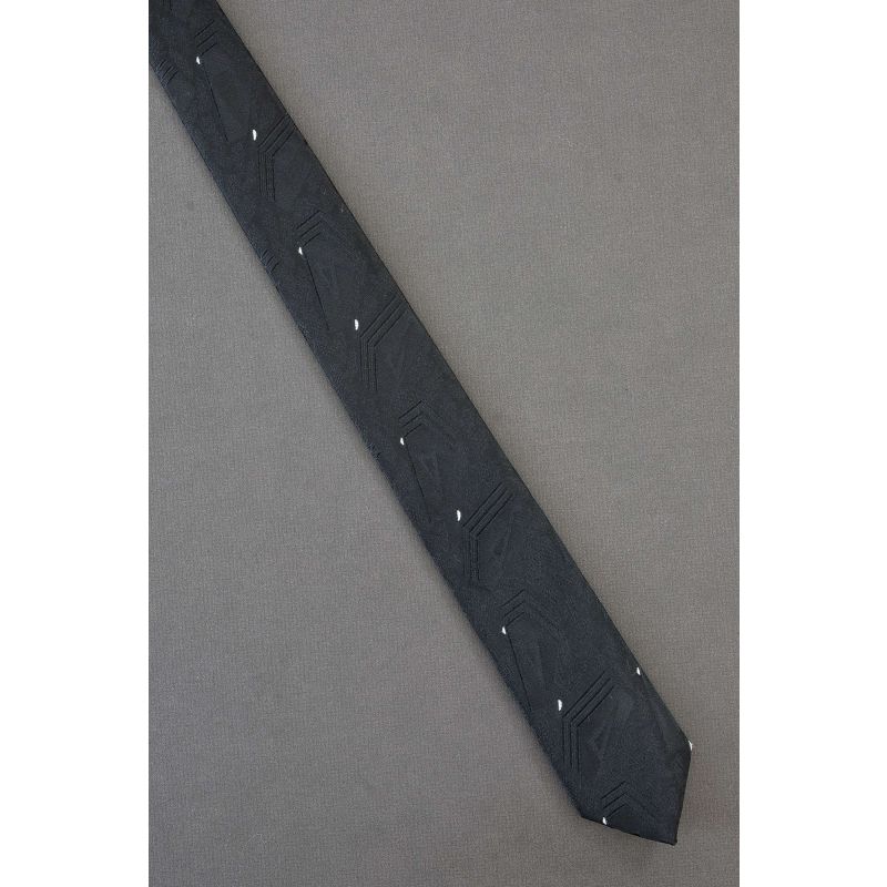 White Flecks on 1980's Skinny Black Neck Tie