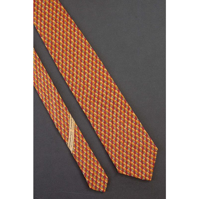 Ermenegildo Zegna - Oval Pattern Silk Necktie
