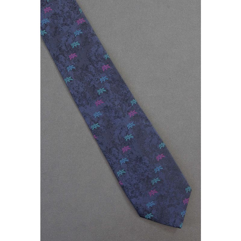 Horses Jumping Hoops - Purple Silk Necktie