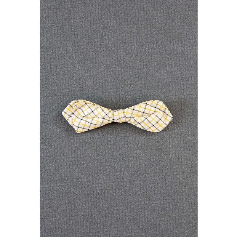 Yellow & Black Pre-Tied Diamond Point Bow Tie
