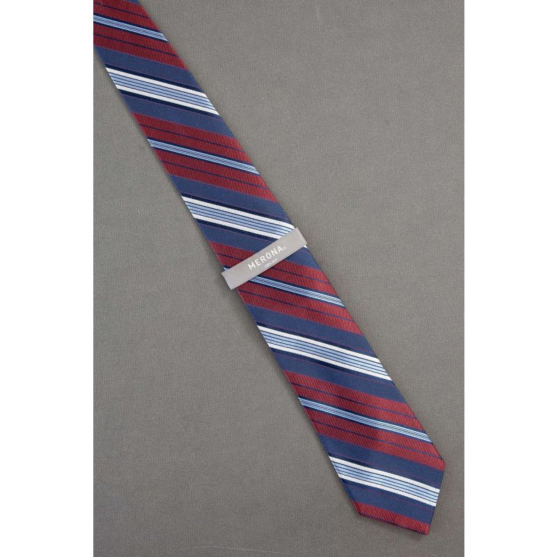 Navy & Burgundy Stripe - Brand New Merona Tie