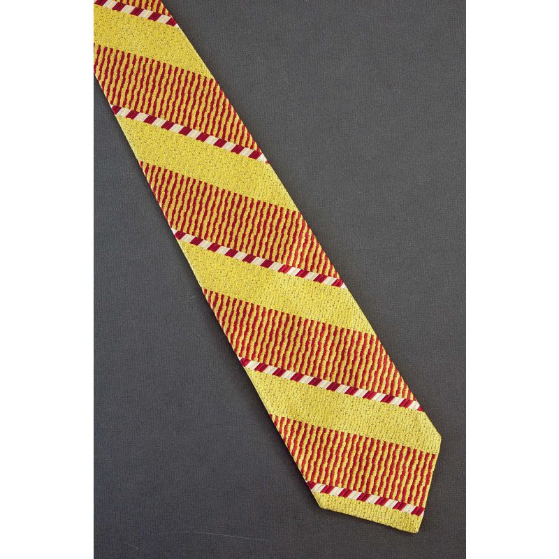 Gold & Red Striped - 60's 70's Wide Vintage Tie