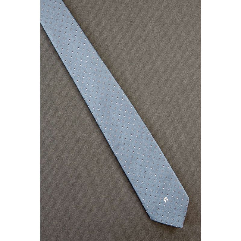 Etienne Aigner Logo - 80s Skinny Gray Necktie