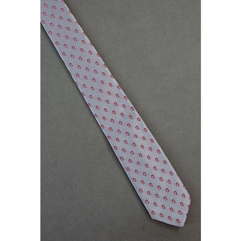 Orderly Paisley Pattern - 1980's Skinny Lanvin Tie