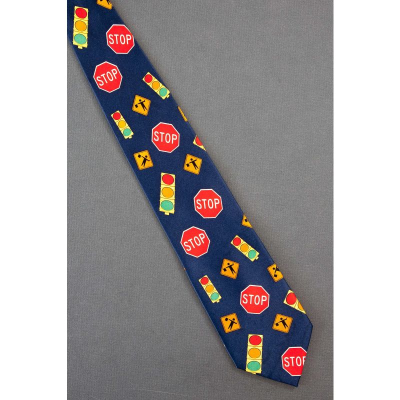 Stop Sign, Caution Sign & Traffic Light Necktie