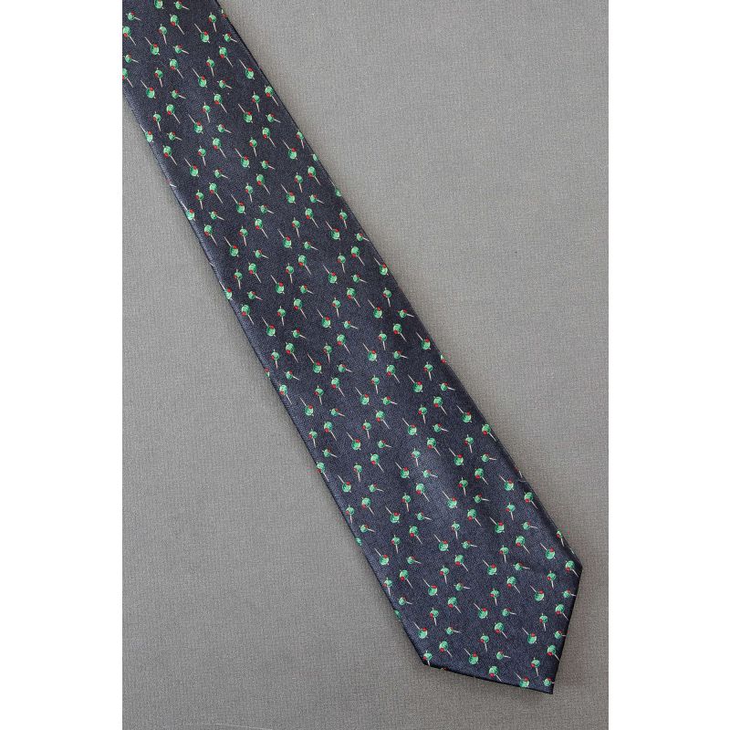 Olives with Pimento & Toothpicks - Silk Necktie