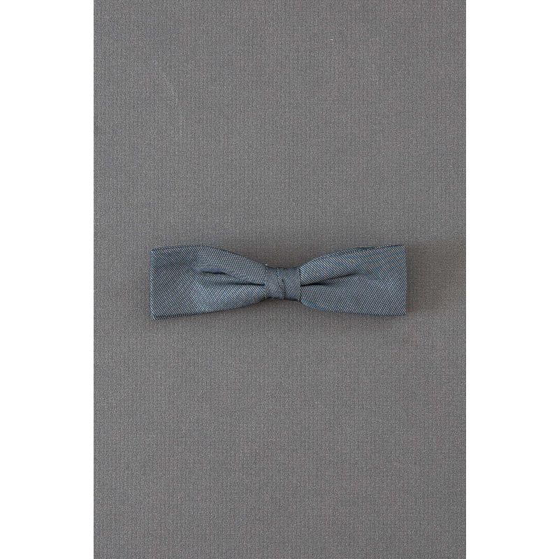 Solid Gray - Pre-Tied Vintage Clip-On Bow Tie