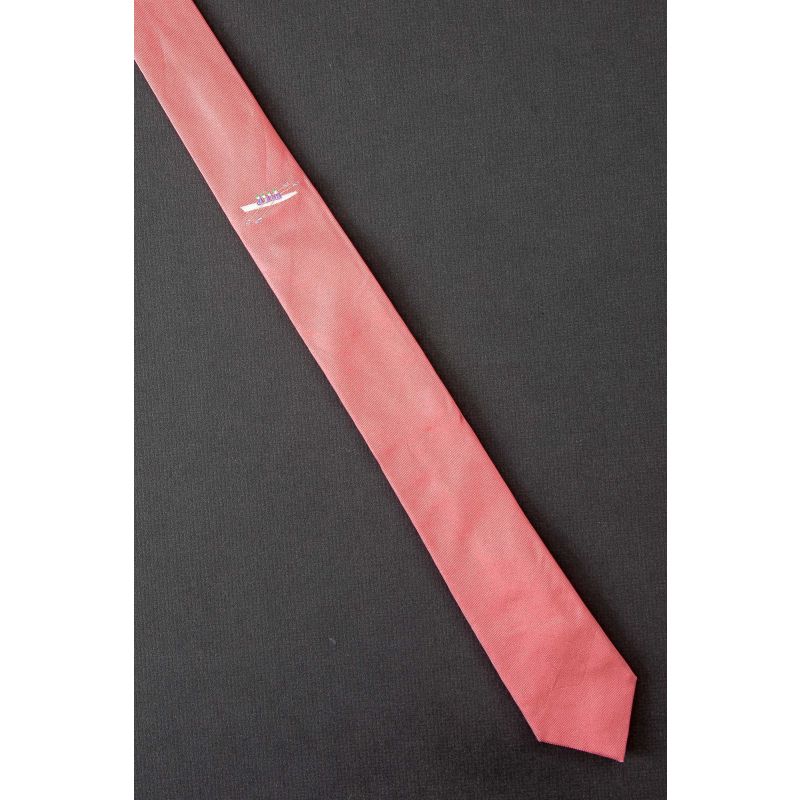 Rowing Team - Men's Skinny Pink Silk Necktie