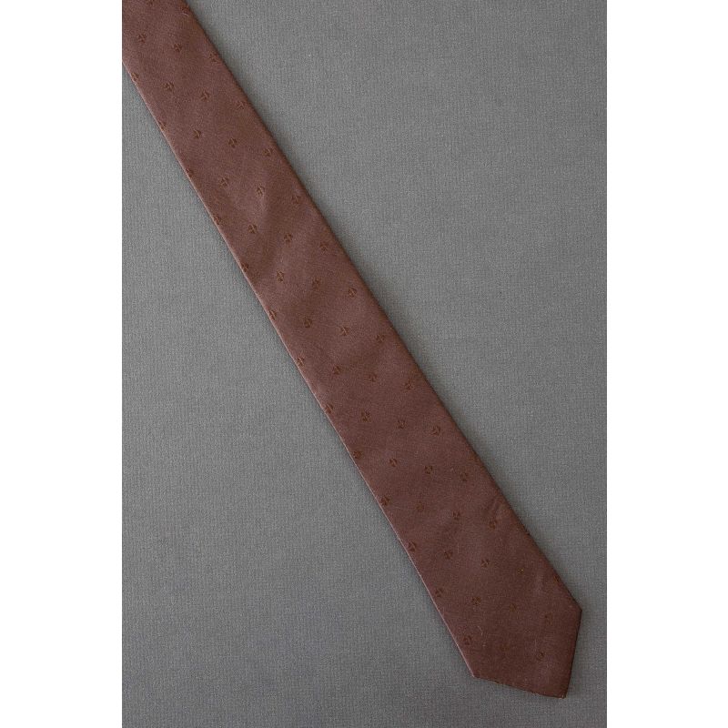 Textured Solid Brown - 80's Skinny Vintage Tie