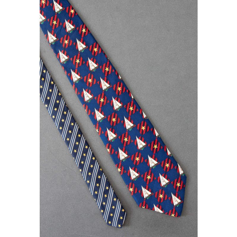 Sailboats & Stars - Silk Tommy Hilfiger Necktie