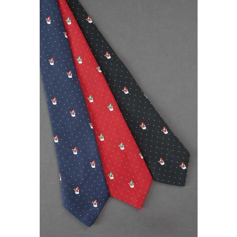 3 For $25 - Snowing on A Snowman With Horn Ties
