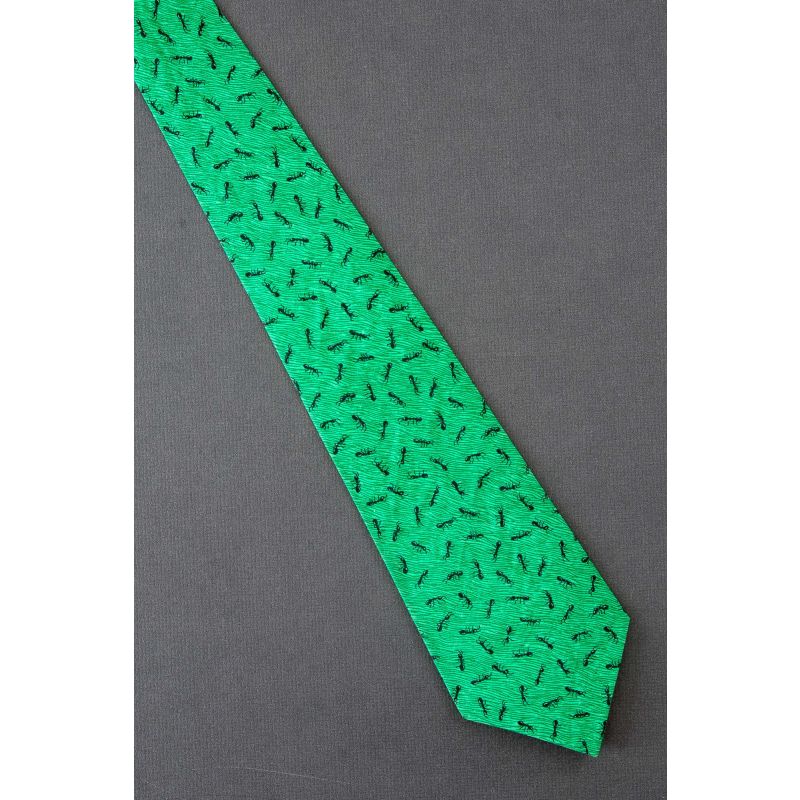 Ants Everywhere! - Extra Long Green Necktie
